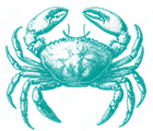dessin crabe bleu